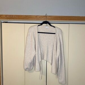 Cropped Ava & Viv Tie Cardigan